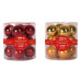 SET 12 PALLE VETRO 60MM ROSSO/ORO (12pz)